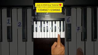 Just A Chill ♥️ Guy Easy Piano 🎹 Tutorial 🔥 #shortsfeed #piano #meme #tutorial