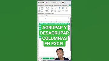Agrupar y desagrupar columnas en Excel (Menú Datos: esquema) Mejor con un ejemplo