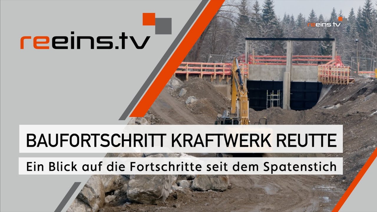 Baufortschritt beim EWR-Kraftwerk Reutte