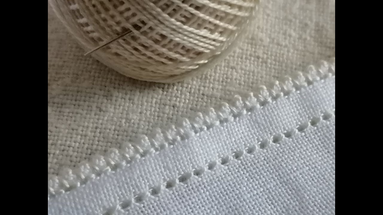 Обробка краю зубцюванням та підгин / hand embroidery