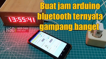 cara membuat jam running text arduino bluetooth dengan mudah