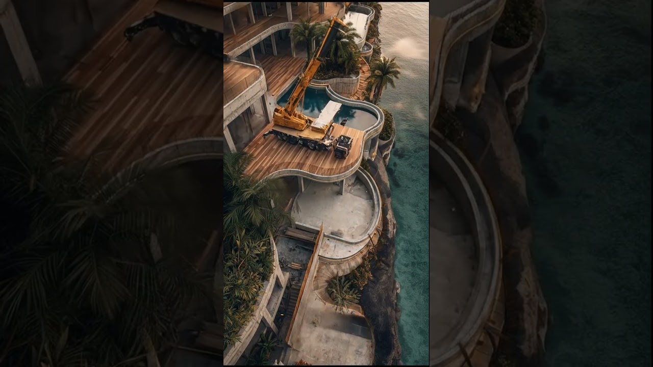 Architecture Art: Building a Futuristic Curved Villa on a Tropical Cliff 🌅 