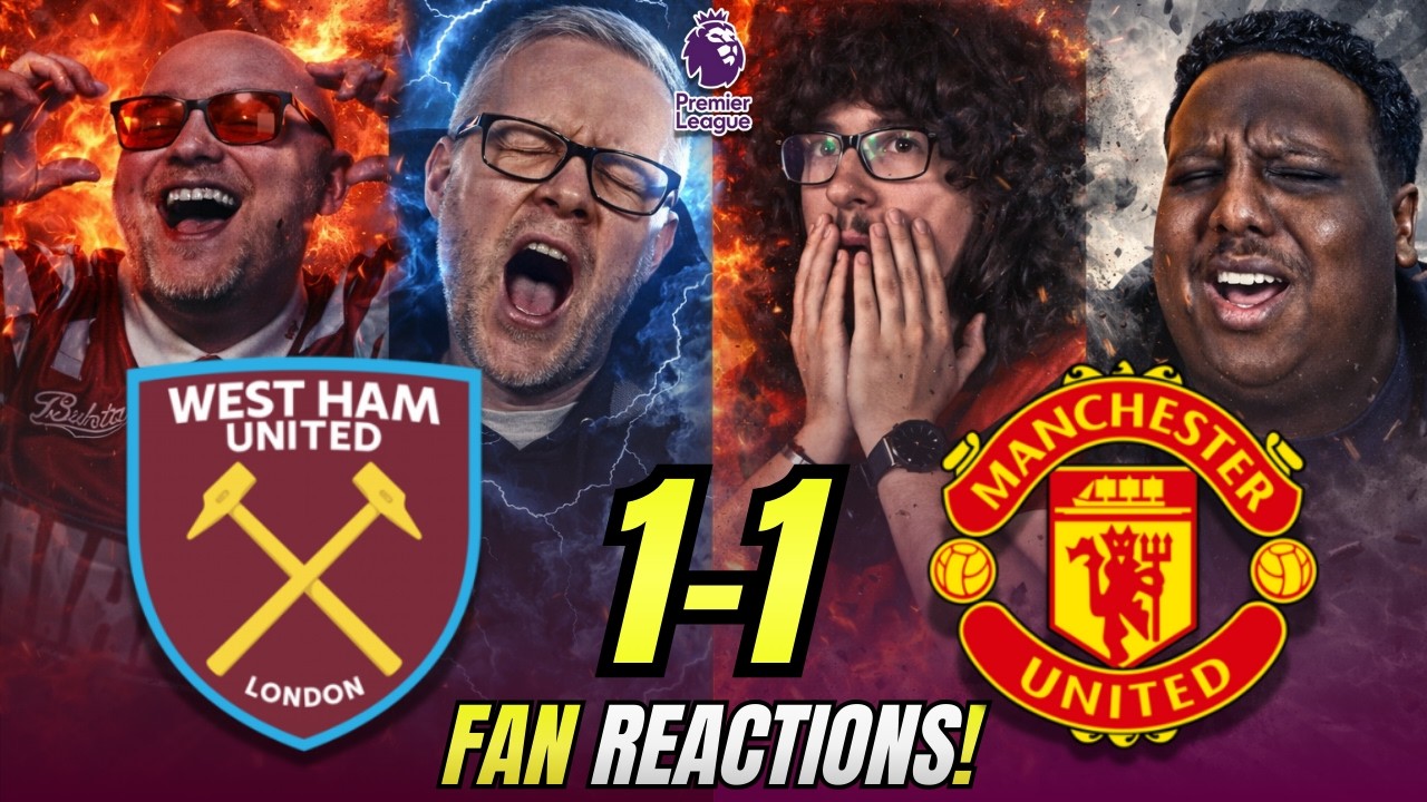 Manchester United & Hammers Fans React to West Ham 1-1 Man United | Premier League Fan Reactions