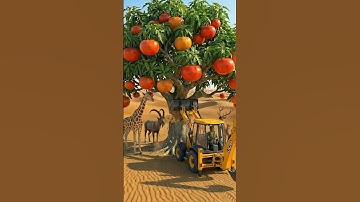 Giraffe Saved The Tomato Tree from drying Up By Watering It 😭 #ai #save #tree #giraffe