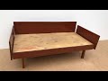 Переделка советской кроватки ЮНОСТЬ в современный детский диванчик. Переобивка, реставрация мебели!