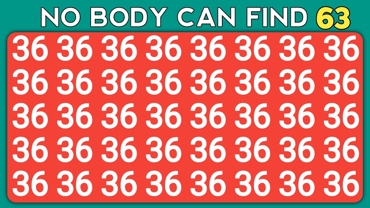 Find the Odd One Out | Spot the Odd Number and Letter Edition – Observation Master. 