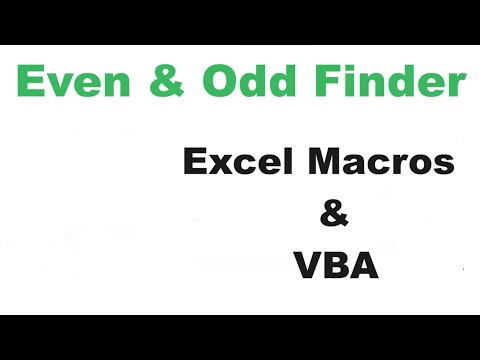 Find Even or Odd in Excel Macros & VBA