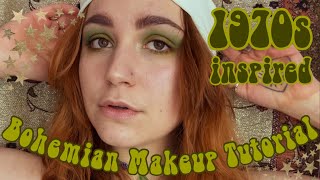 70s Eye Makeup Tutorial | Bohemian 1970s look I Vintage Makeup