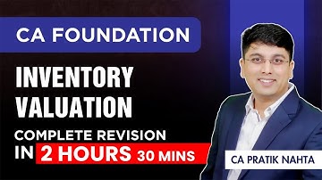 Inventories Complete Revision under 2 Hours | CA Foundation Jan 26 Accounts Revision Marathon