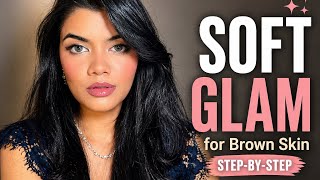 Soft Glam makeup tutorial for Brown skin |Step by Step| screenshot 5