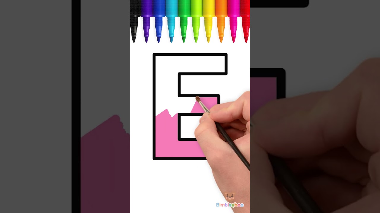 Alphabet Uppercase Coloring ✏️ Learn D to F Letters & Colors | Fun ABC Drawing for Kids | Bimbleyboo