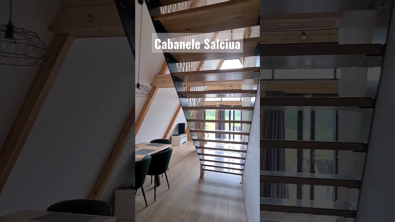 Cabana A frame 7 x 14 de la Salciua Noua. Cabanele Salciua sunt de inchiriat. 