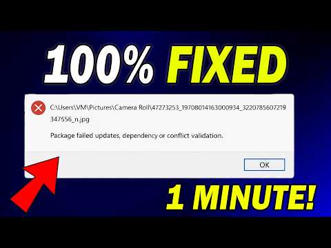 Fix “Package failed updates dependency or conflict validation” Error Window | 100% FIX