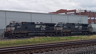 A Duo Of Ns D9-44Cws Lead A Norfolk Southern Manifest In North East