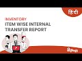 Petpooja | Item Wise Internal Transfer Report | Hindi