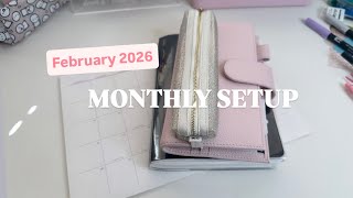 February 2026 Monthly Calendar Setup | Sterling Ink N2 | Stalogy A5 | Moterm | Aura Estelle