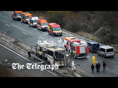 Bulgaria bus fire: At least 45 people killed in crash near Sofia, including 12 children