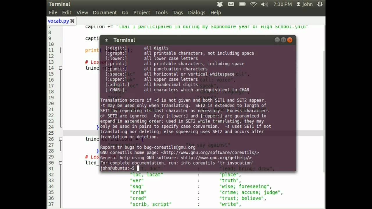 English Vocab, and More Python! - YouTube