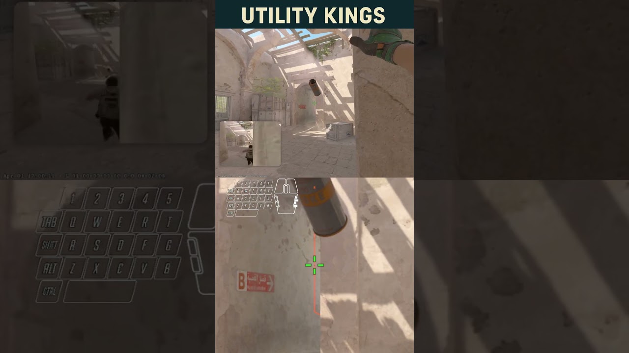 CS2 Dust2 b lurk smoke from upper tunnel