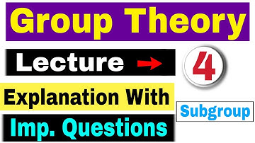 #4 Group Theory | Subgroup | Imp. Questions | CSIR NET/Gate/iit JAM/ Master Cadre/DSSSB/KVS/NVS/HTET
