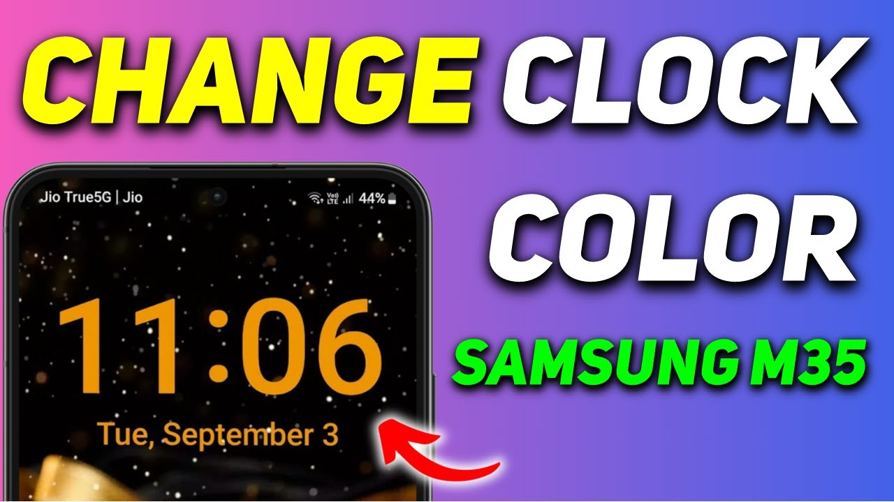 How to Change Clock Color on Lock Screen Samsung Galaxy M35