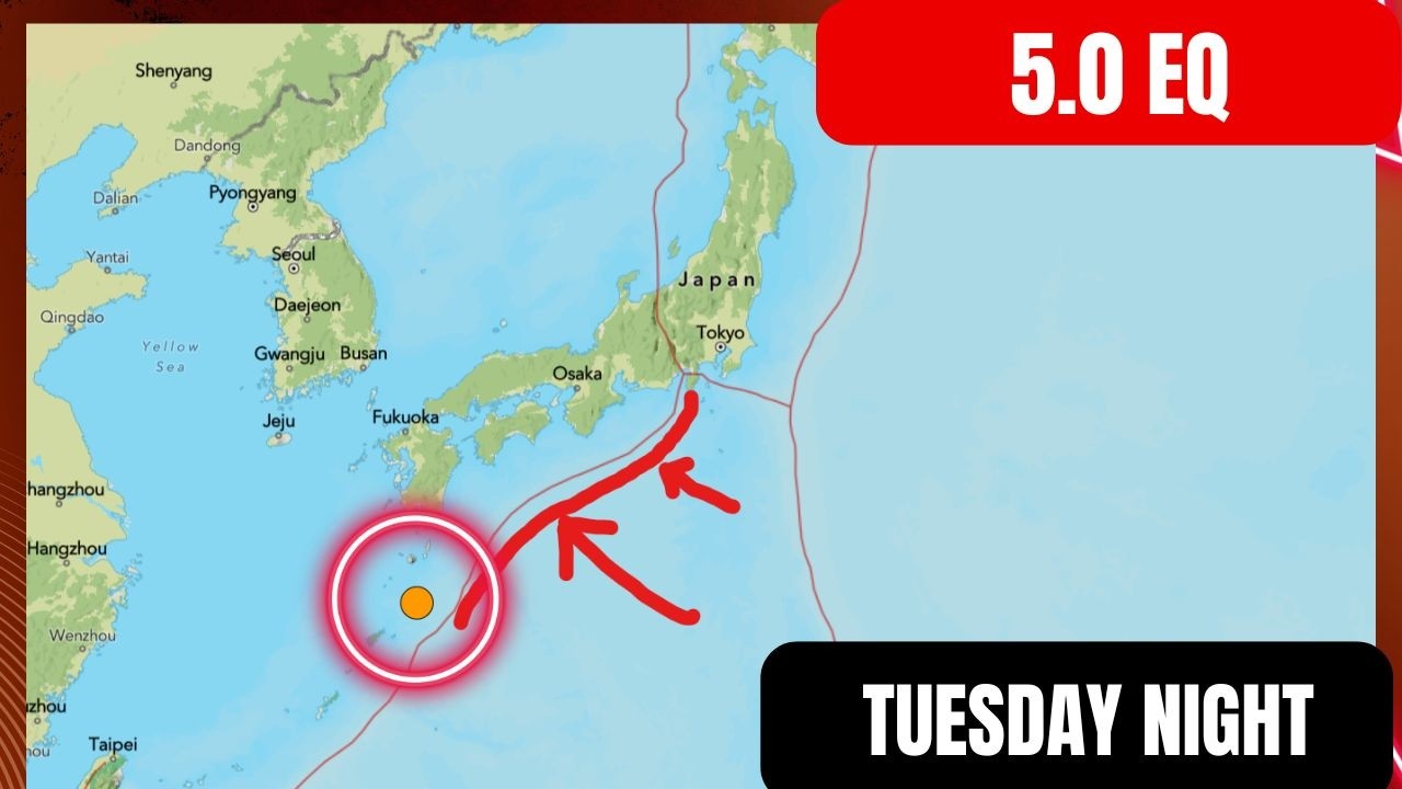5.0 Earthquake near Nankai Trough Japan. Latest Space weather update. Tuesday Night.