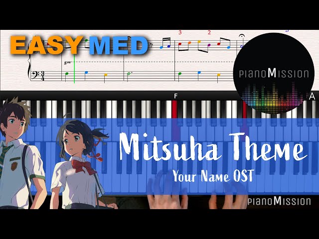 [Real Piano Tutorial] MITSUHA THEME_Your Name OST  (너의 이름은 | 君の名は) with Follow-Up Tutorial class=