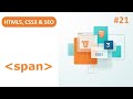 HTML5 e CSS3 - Uso da tag SPAN para formatar uma parte do texto dentro de um parágrafo - #html5