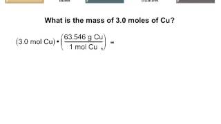 3.4 - Calculations Using the Mole Concept