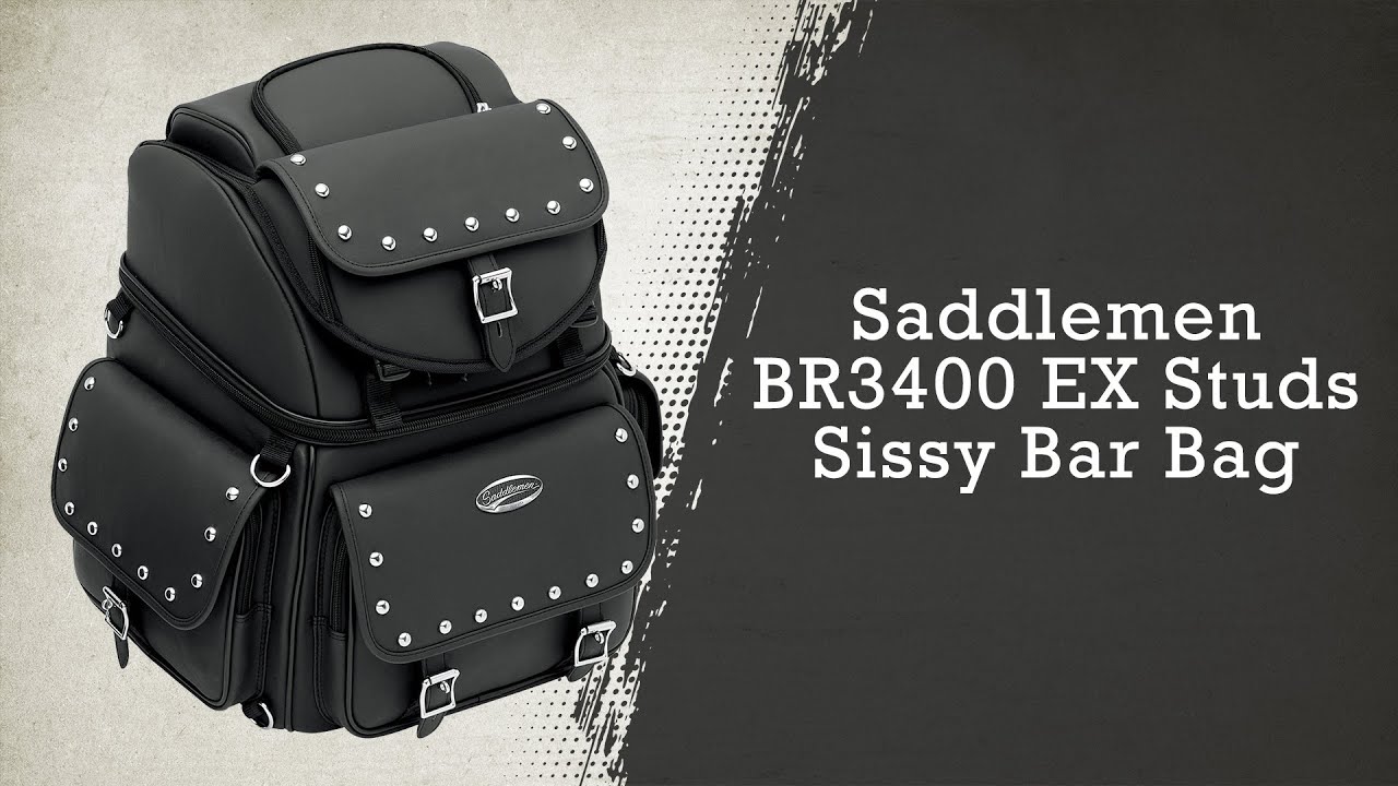 Saddlemen BR3400 EX Studs Sissy Bar Bag