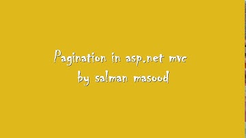 Pagination in asp net mvc
