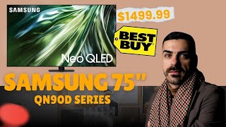 Samsung - 75” Class QN90D Series Neo QLED 4K Mini LED Smart Tizen TV (2024) | Full Review, Features