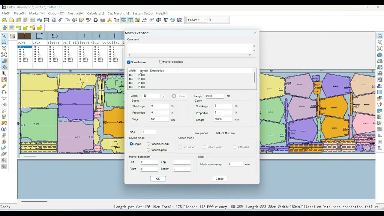 How to set marker width and length in GetonAgain Garment CAD