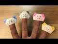 Origami finger doll  wild pig  micas paper craft channels