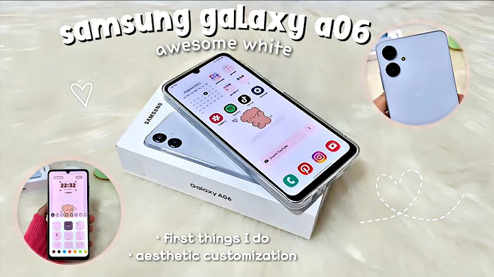samsung galaxy A06 aesthetic unboxing 2025 🤍 white ✨ accessories & set up + camera test