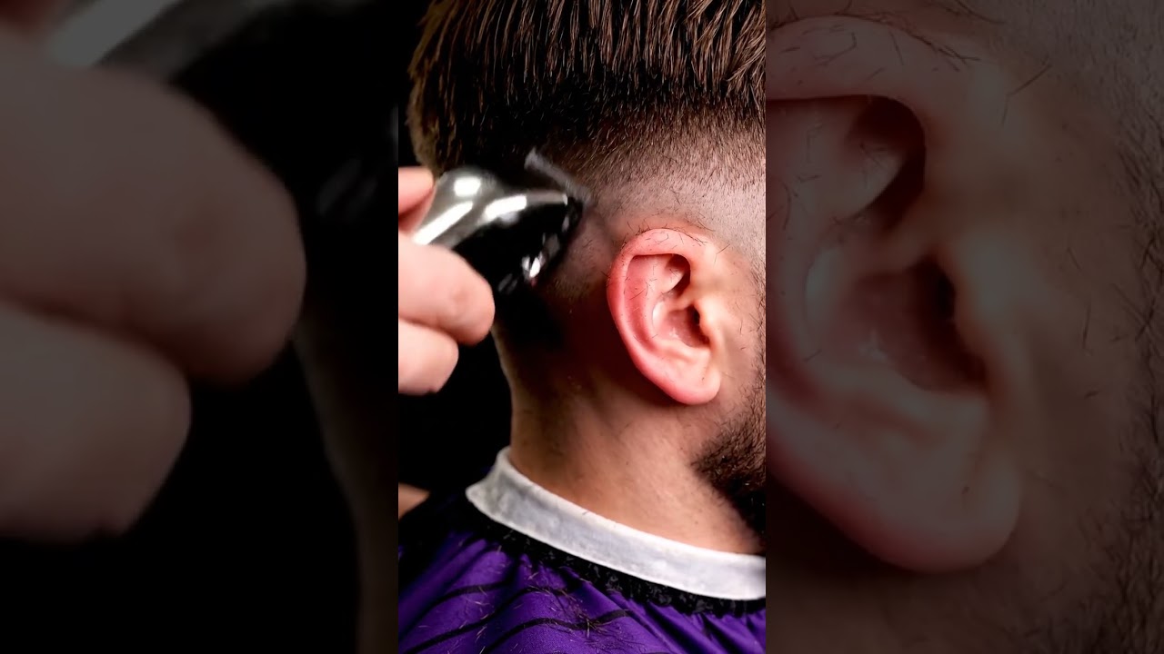 POV white male textured fade high taper haircut satisfying asmr nyc king david