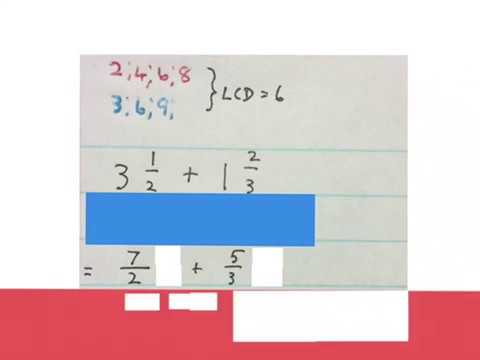 Common fractions plus and minus (mathdou) - YouTube
