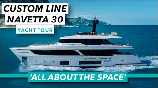Custom Line Navetta 30 yacht tour | Feels much bigger than her 93ft | Motor Boat & Yachting