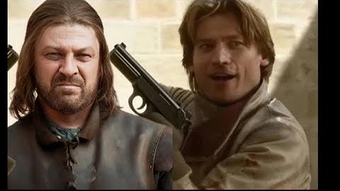 Jamie Lannister welcome ned stark in kings landing  very respectfully