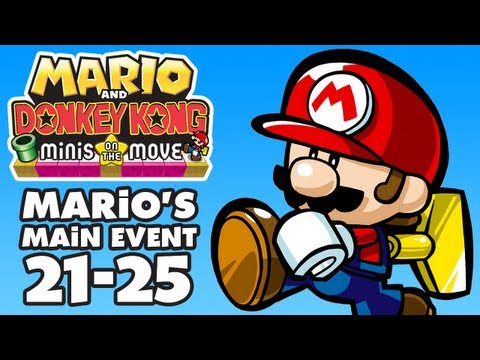 Mario and Donkey Kong: Minis on the Move - Mario's Main Event Levels 21-25 (Nintendo 3DS)