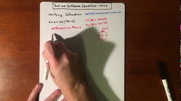 Sum and Difference Identities (Cosine) - Verifying a Cofunction