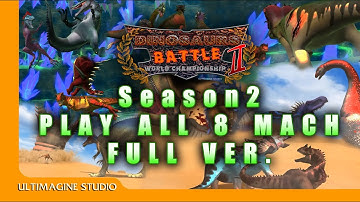 Dinosaurs battle world championship Season 2 Play All 8 Match #pong1977 #dinosaur #dinosaurs