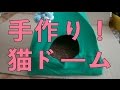 簡単手作り！ねこハウスの反応は？Homemade.Cute cat dome～kitten