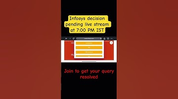 Infosys decision pending means || live stream at 7:00 pm IST || #career  #infosys