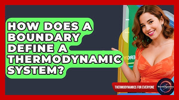How Does A Boundary Define A Thermodynamic System? - Thermodynamics For Everyone