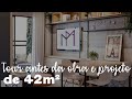 TOUR ANTES DA OBRA E PROJETO DE 42M²