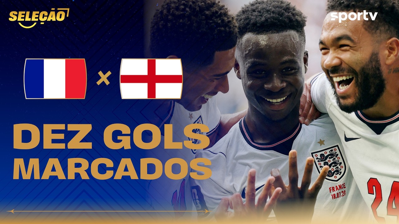 FRANÇA 4 X 6 INGLATERRA | MUITOS GOLS | Troca de Passes | Copa do Mundo 2026 | sportv