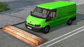 Cars vs Wooden Speed Bump - Part 2 - BeamNG Drive