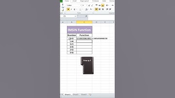IMSIN Function in Excel | Sine of Complex Numbers Explained #ytshorts