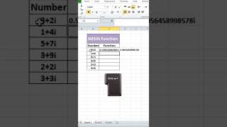 IMSIN Function in Excel | Sine of Complex Numbers Explained #ytshorts